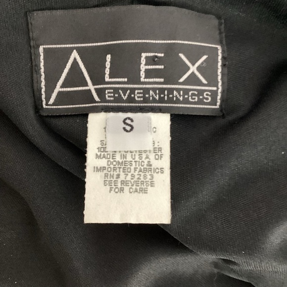 Alex Evenings Black Metallic Paisley Zip Jacket Sparkle Small - Picture 6 of 7